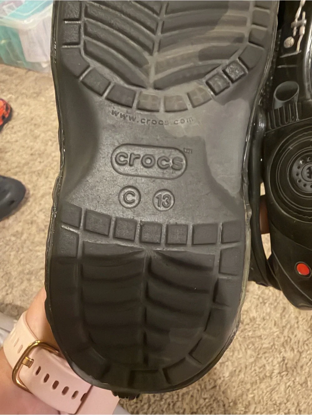 CROCS Black Kids' Character-Accent Clog